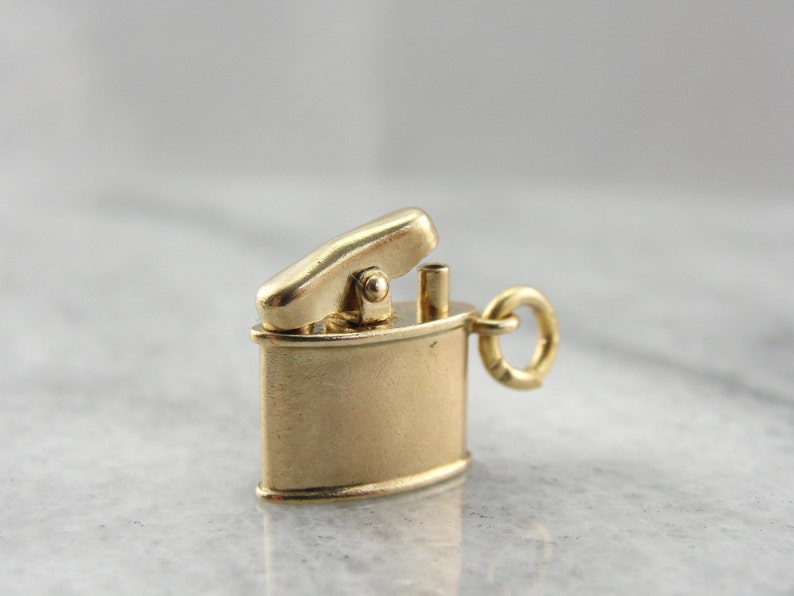 Vintage Gold Lighter Charm WX8W0T Etsy