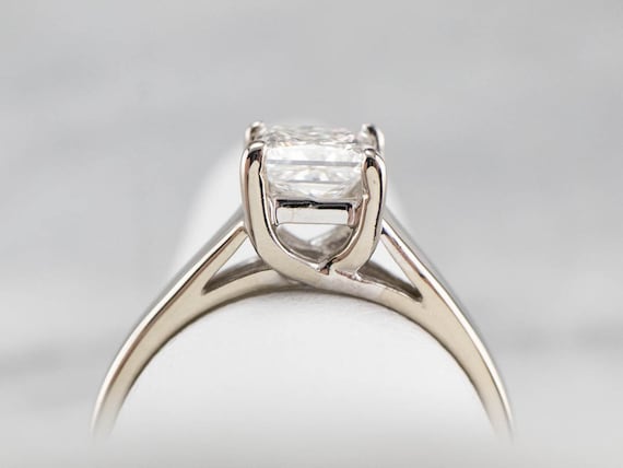 AGI Certified Diamond Solitaire Ring, Princess Cu… - image 7