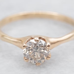 Antique Rose Gold Diamond Engagement Ring, Diamond Ring, Diamond Engagement, Diamond Solitaire, Solitaire Engagement, Engagement Ring A51230