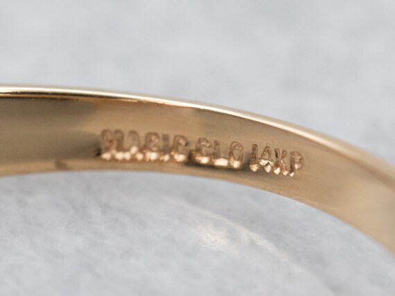 Vintage 14K Gold Ruby and Diamond Bypass Ring - image 2