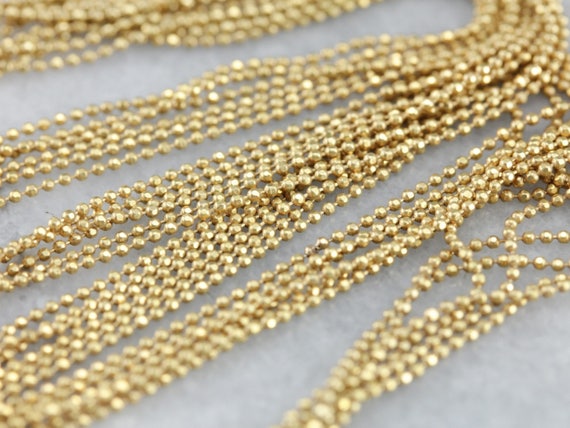 Gold Multi Strand Ball Chain Necklace N37FF8