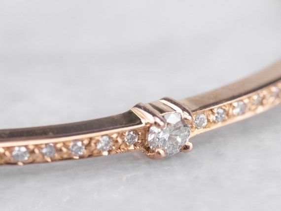 Rose Gold Diamond Bracelet, Diamond Bangle, Diamo… - image 4