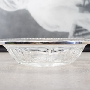 Vintage Sterling Silver and Glass Bowl, Vintage Silver Tableware, Etched Glass Bowl, Sterling Silver Dining Set, Housewarming Gift CPRJRC48