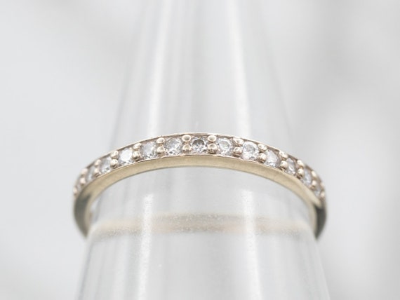 White Gold Diamond Band, Diamond Wedding Band, Th… - image 5