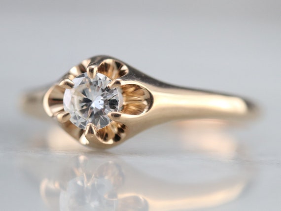 Buttercup Diamond Solitaire Ring, Rose Gold Diamo… - image 3