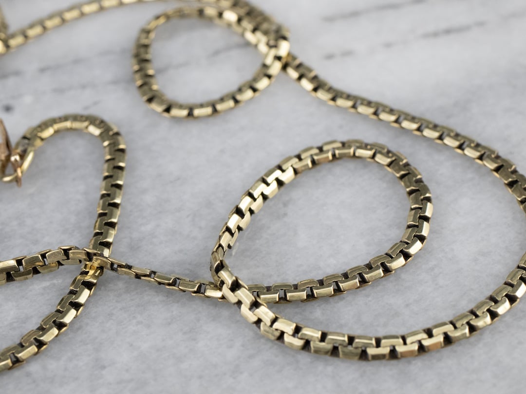 14K Gold Boston Link Chain, Flat Chain, Layering Necklace, Gift for Her, Wardrobe Basics