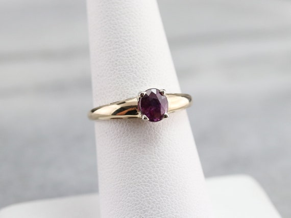 Vintage Pink Sapphire Solitaire Ring, Sapphire En… - image 7