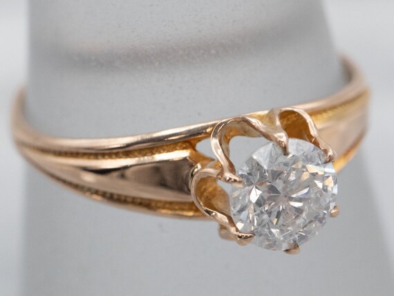 Buttercup Diamond Ring, Antique Diamond Solitaire… - image 3