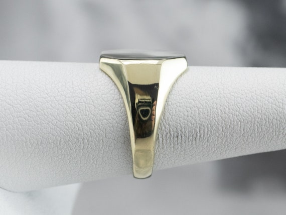 Vintage Octagon Shaped Signet Ring, Unisex Gold R… - image 8