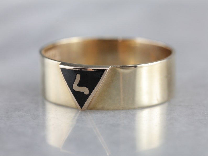 Jahrgang 14. Grad Schottischen Ritus der Freimaurerei, große gelbe Gold und schwarze Emaille Band AF365C D Jahrgang 14. Grad Schottischen Ritus der Freimaurerei, große gelbe Gold und schwarze Emaille Band AF365C D