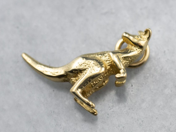 18K Gold Kangaroo Charm, Australian Charm, Kangar… - image 4