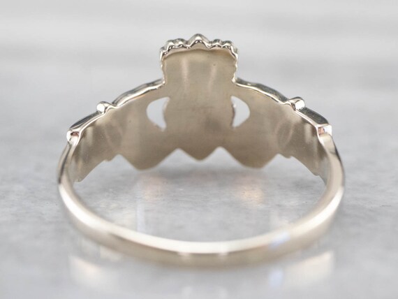 White Gold Claddagh Ring, Vintage Claddagh Ring, … - image 6