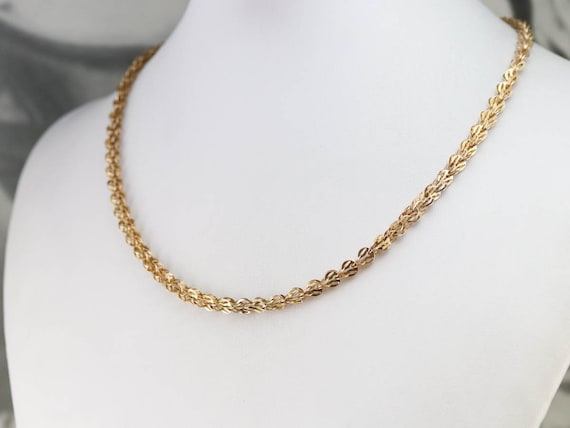 Collana a catena Forsantina in oro giallo 14K (1,5-3,0 mm
