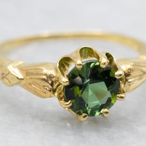 Claw Prong Green Tourmaline Solitaire Ring, Green Tourmaline Ring, Tourmaline Ring, Tourmaline Solitaire, Claw Prong Ring, Tourmaline A59037