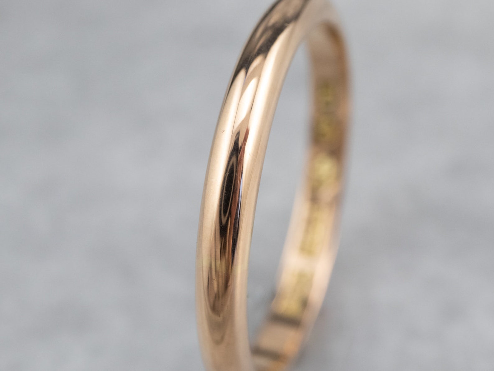 Large 18K Gold Band Men's Rose Gold Band Plain Rose Gold Etsy