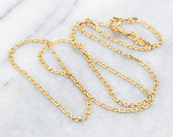 18K Yellow Gold Mariner Chain Necklace, 18 Inch