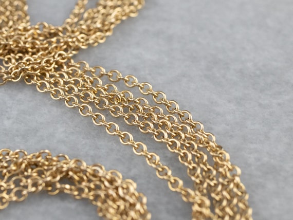 Five Strand Gold Chain, Cable Chain, Gold Chain N… - image 2