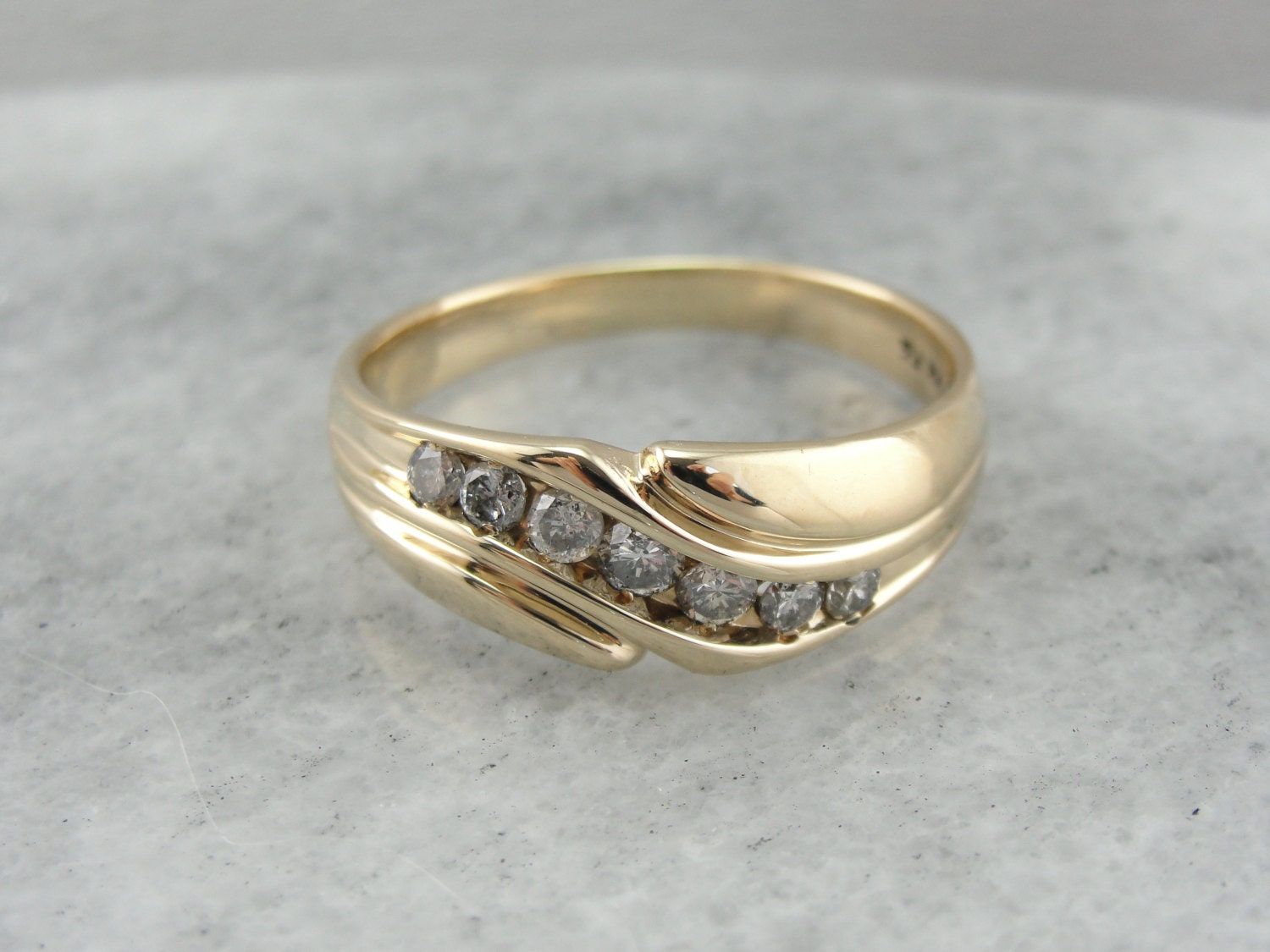 Polished Men's Diamond Wedding Band H1DXVZ-N - Etsy