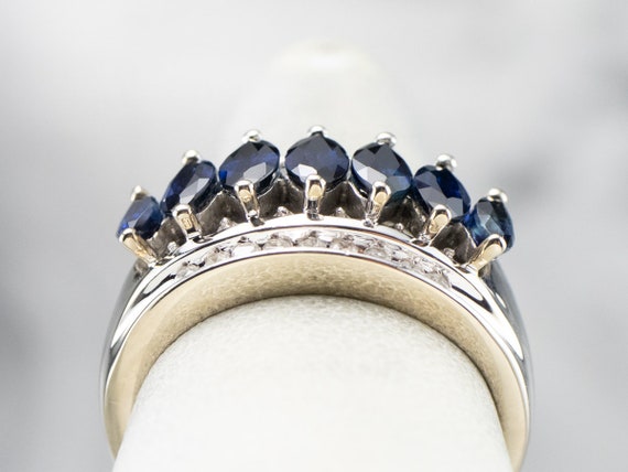 Marquise Sapphire and Diamond Band, Color Stone S… - image 8