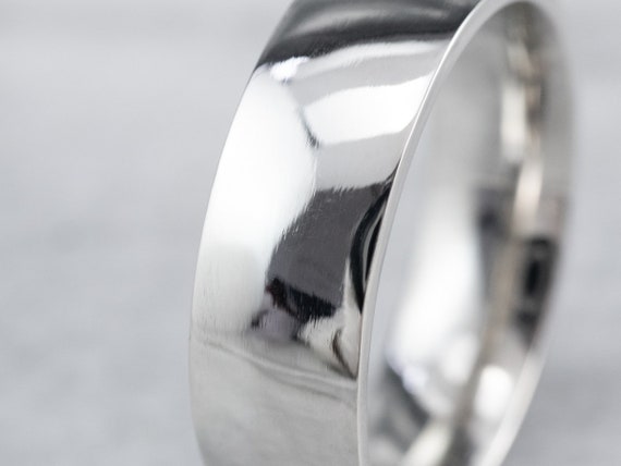 Heavy Platinum Wedding Band, Men's Wedding Ring, … - image 5