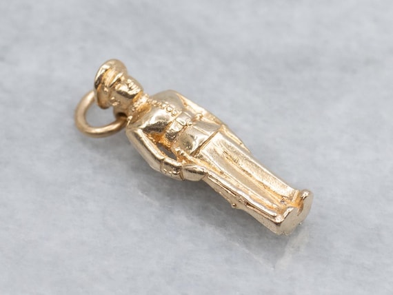 Vintage Yellow Gold Naval Officer Charm