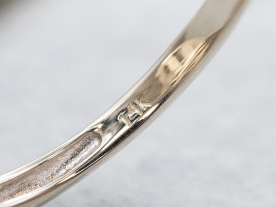 Modernist 14K White Gold Diamond Bypass Ring - image 2