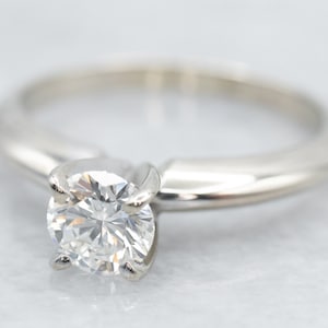 Classic Diamond Solitaire Ring, White Gold Diamond Ring, Diamond Engagement Ring, 14K Gold Diamond Ring, Round Brilliant Diamond Ring A24434