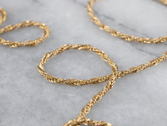 Yellow 14K Gold Rope Chain 20 Inch 