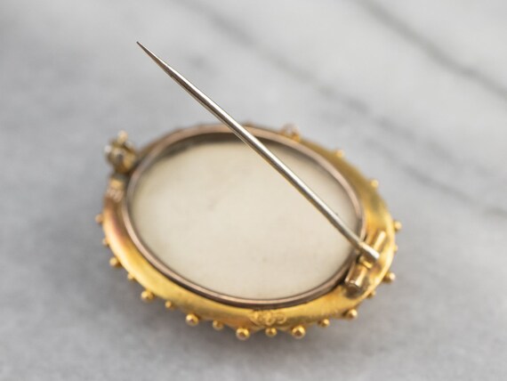 Victorian Gold Locket Brooch, Diamond Locket, Ant… - image 10