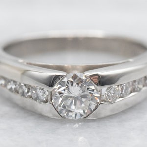 Platinum Diamond Engagement Ring with Diamond Accents, Platinum Diamond Ring, Diamond Engagement Ring, Engagement Ring, Ring A43184