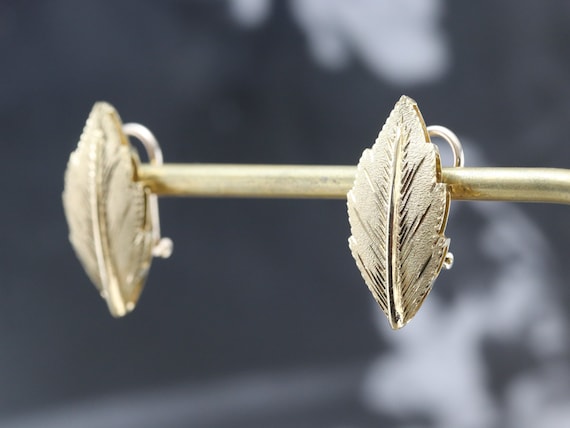 French Designer Louis Feraud Diamond 18k Gold Earrings, Paris