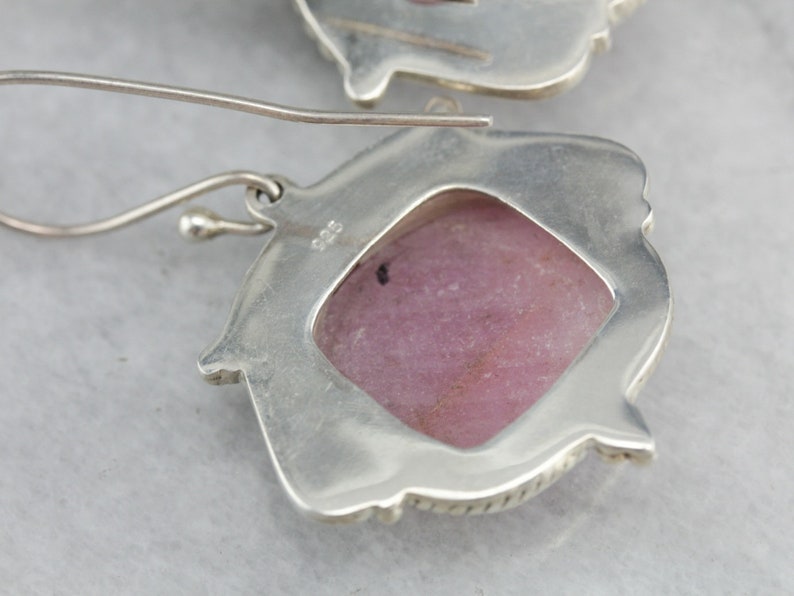 Faceted Ruby Drop Earrings Sterling Silver Ruby Crystal Earrings Statement Earrings 8W33U86W