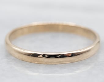 Thin Gold Wedding Band, Stacking Ring, Plain Band, Unisex Wedding Band, 14K Gold Band, Stacking Band, Gold Wedding Ring A22944