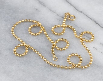 ■VINTAGE HOLLYWOOD■ Basic Ball Chain Necklace VH2411NE074M SALE Bezel Ball Chain Necklace – Jennifer Miller Jewelry