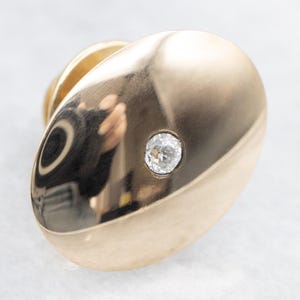 Vintage Old Mine Cut Diamond Tie Tack, Vintage Tie Tack, Diamond Tie Tack, Gold Tie Tack, Suit Accessories, Men's Accessories A61516