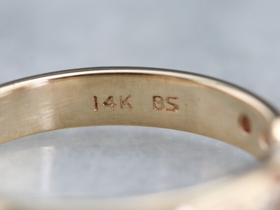 14K Yellow Gold Ruby and Diamond Engagement Ring,… - image 6