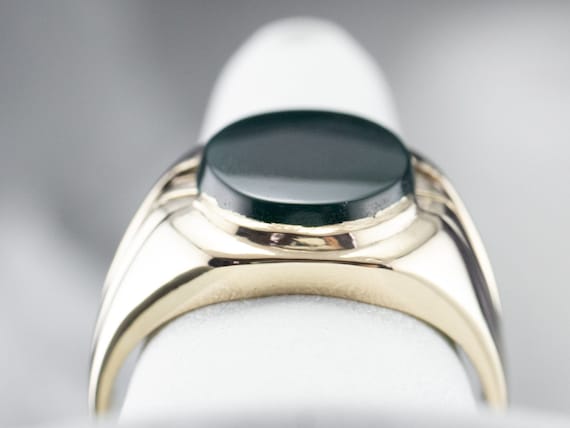 Men's Green Onyx Statement Ring, Green Stone Ring… - image 8