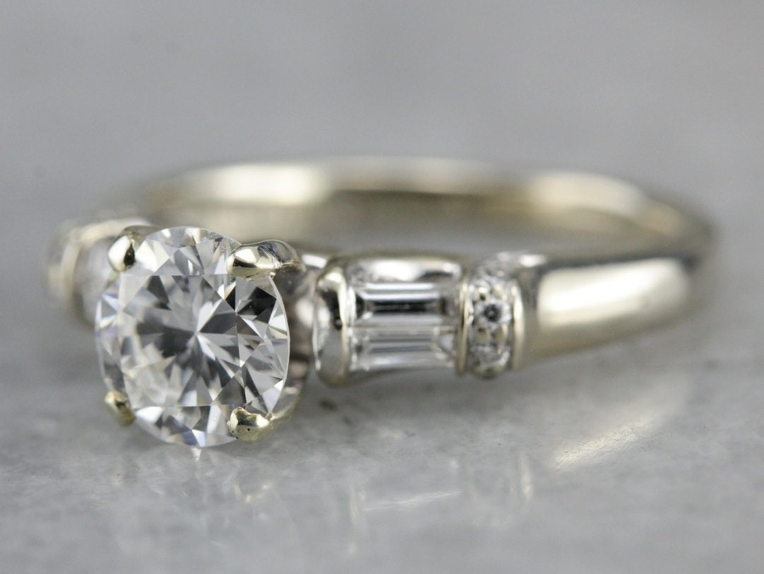 Unique 1.00 Carat Diamond Modern Engagement Ring TH6933-P | Etsy