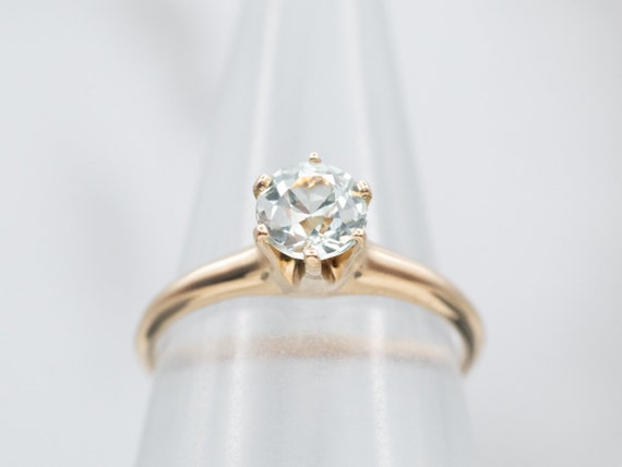 White Sapphire Engagement Ring, Sapphire Solitair… - image 4