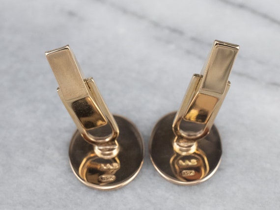 Antique 14K Yellow Gold Monogram Cufflinks, BI In… - image 6