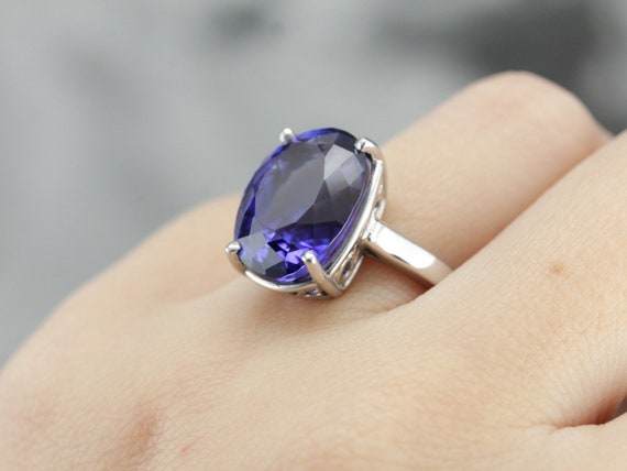 Tanzanite and Platinum Cocktail Ring MTDE17-P - image 7