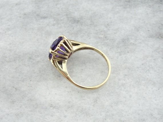 Zambian Amethyst in a Vintage 1960's Cocktail Rin… - image 3