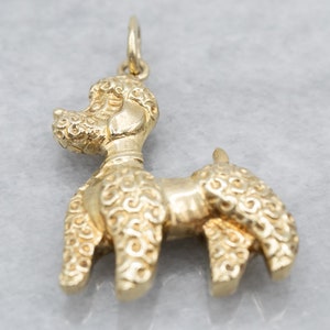 Yellow Gold Poodle Charm, Dog Charm, Dog Jewelry, Charm Collector, Animal Charm, Dog Pendant, Dog Lover Gift A9264