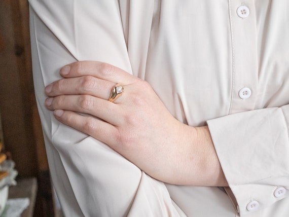 Men's Diamond Ring, Men's Engagement, Retro Diamo… - image 5