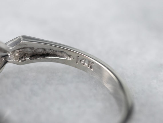 Retro Era Botanical Diamond Ring, White Gold Diam… - image 6