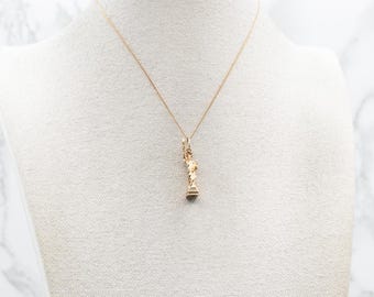 ヴィンテージ 14K ゴールド 自由の女神チャーム、ニューヨーク旅行のお