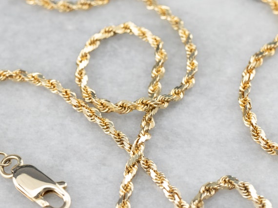 14K Gold Rope Chain 18 Chain Gold 