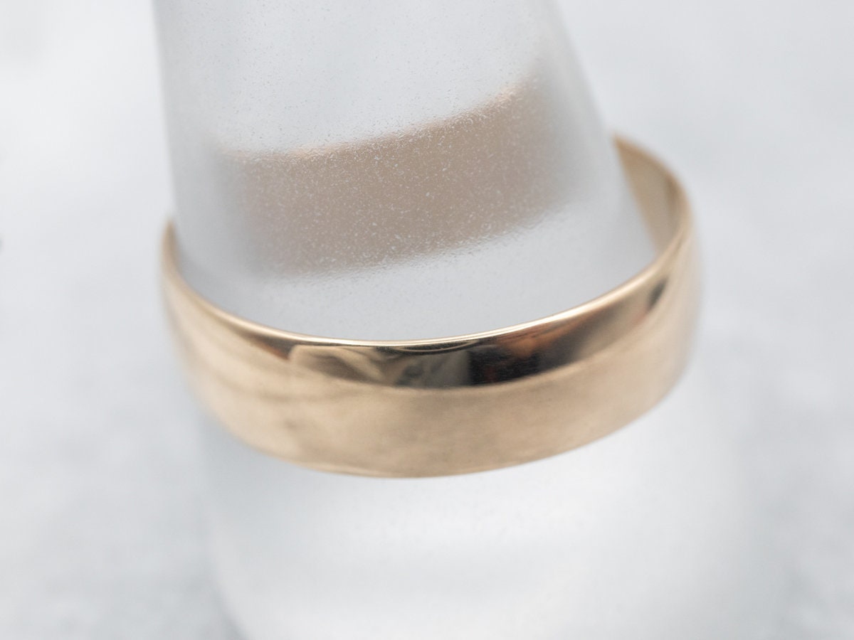 Vintage 14K Yellow Gold Wedding Band, Unisex Stacking Ring - Etsy