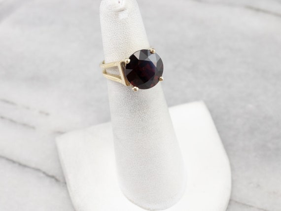 14K Yellow Gold Garnet Statement Ring, January Bi… - image 8