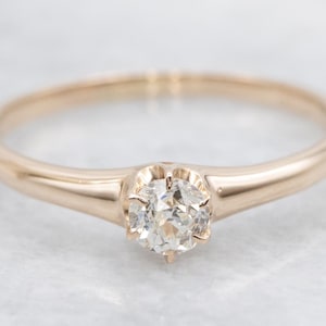 Old Mine Cut Diamond Solitaire Engagement Ring, Old Mine Cut Diamond, Diamond Ring, Diamond Engagement, Diamond Solitaire Ring A66221